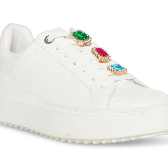 WEEKEND SALE ONLY Steve Madden Sneakers with Rhinestone Charms. - Picture 2 of 6